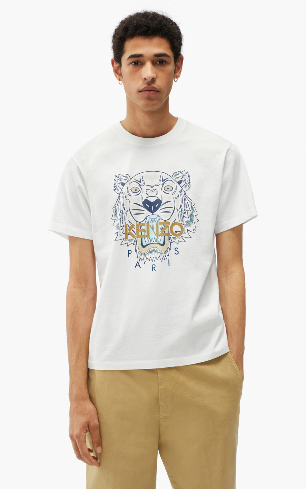 Camisetas Kenzo Tiger Hombre Blancas - SKU.4145834